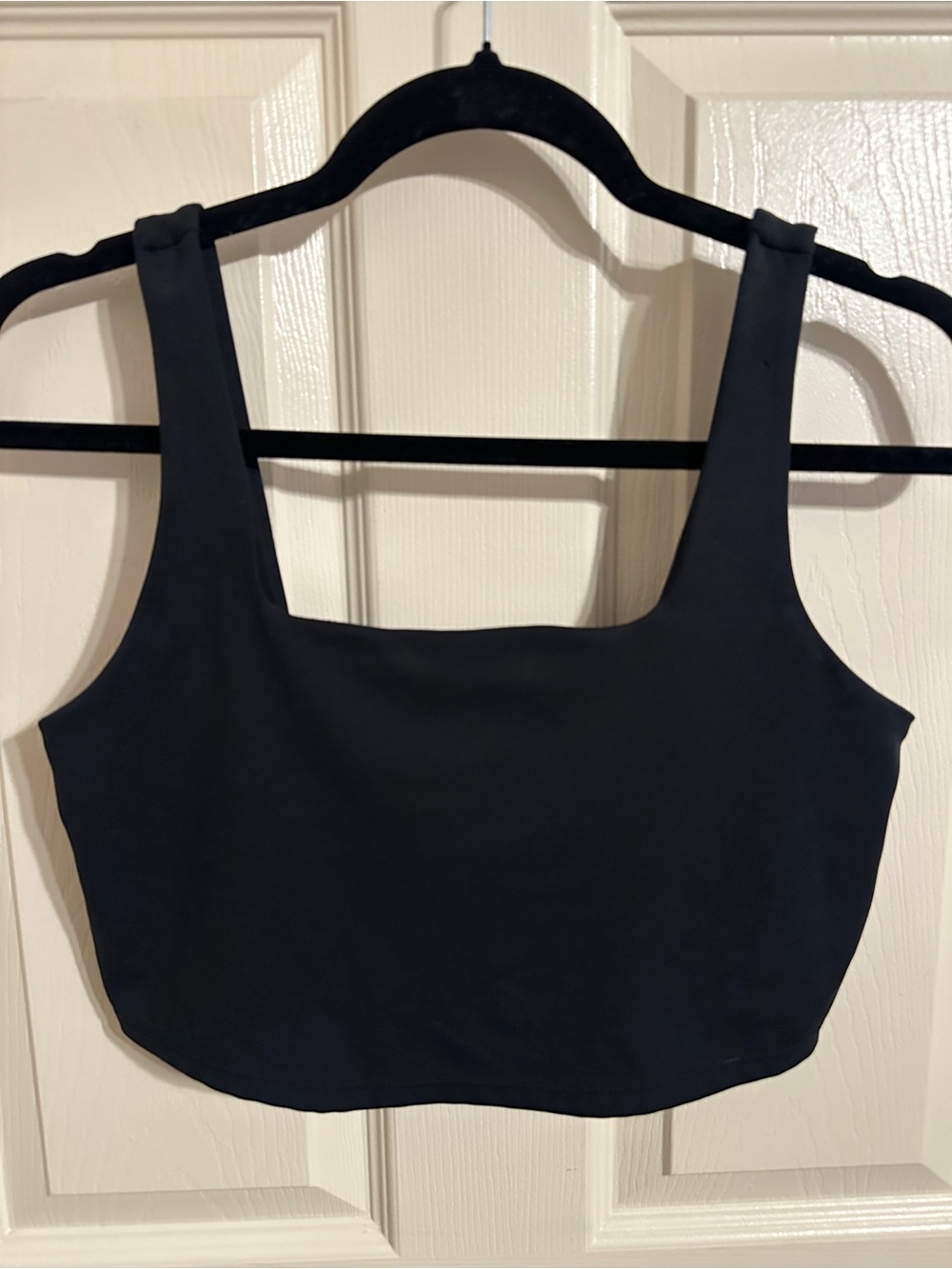 Cotton On IBody Black Square Neck Crop Top, Sz L